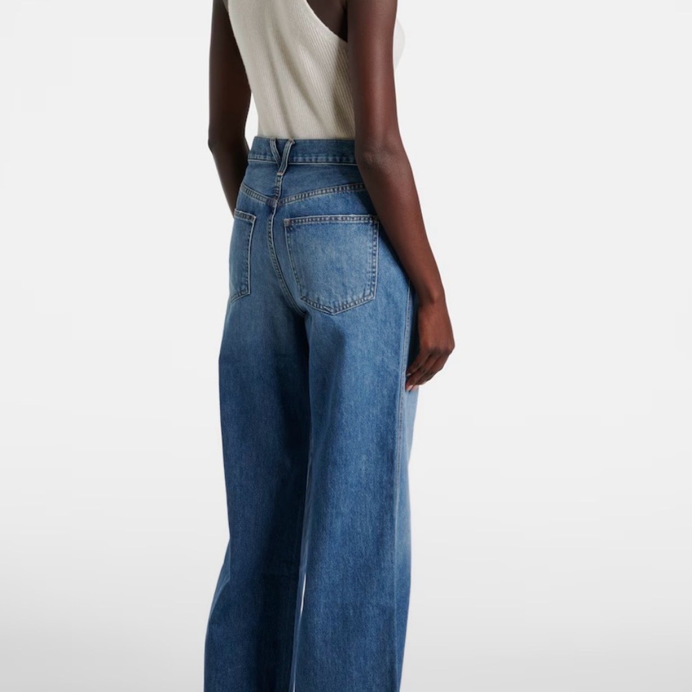 Veronica Beard high-rise wide leg jeans in Rebel stone - Picture 3 of 10